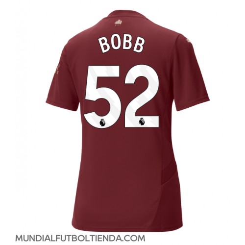 Camiseta Manchester City Oscar Bobb #52 Tercera Equipación Replica 2024-25 para mujer mangas cortas